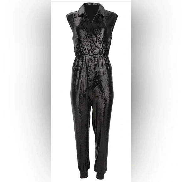 Blue sequin all over jumpsuit - Picture 12 of 16